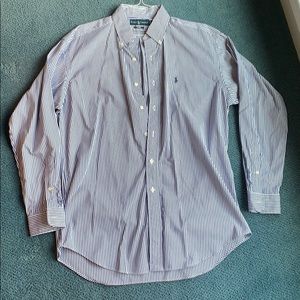 Navy striped Ralph Lauren dress shirt
